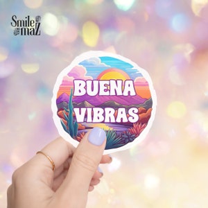 Buena Vibras Sticker | High Quality Waterproof Sticker | Laptop Decal Sticker | Latina Sticker Buena Vibra | Latino Stickers