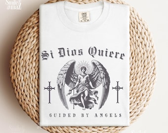 Si Dios Quiere Shirt |  Chicano Streetwear Tee | Latino Graphic Tee | Camisa Cristiana | Comfort Colors T Shirt