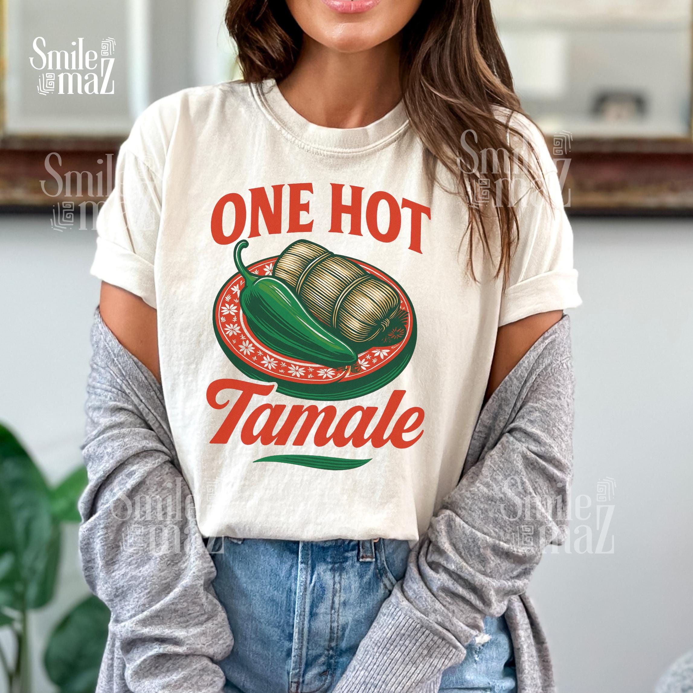 ホットタマレラテンスタイルユニセックスTシャツ、バイリンガル 