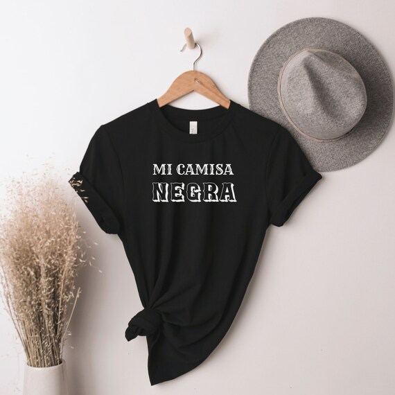 Chemise Mi Camisa Negra Chemise Latino pour homme T shirt femme T shirt inspire Latino Juanez Musica Rock Chemises Latina Etsy France