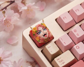SUCCUBUS – Spring Mischief Artisan Keycap/Pink Hair Edition