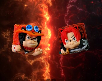 Zuno Cat Ace & Shanks - One Piece - Artisan Tastenkappen