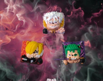 Zuno Cat Luffy, Zoro & Sanji - Artisan Keycaps