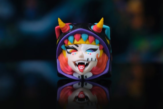 キーボード Artisan keycap - Nork.studios Mictlan Artisan Keycap - Succubus Mictlan - Etsy