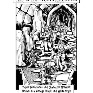 Old School Rovers Classic Fantasy da tavolo Gioco di ruolo Miniature di carta Personaggio del giocatore Confezione da 5