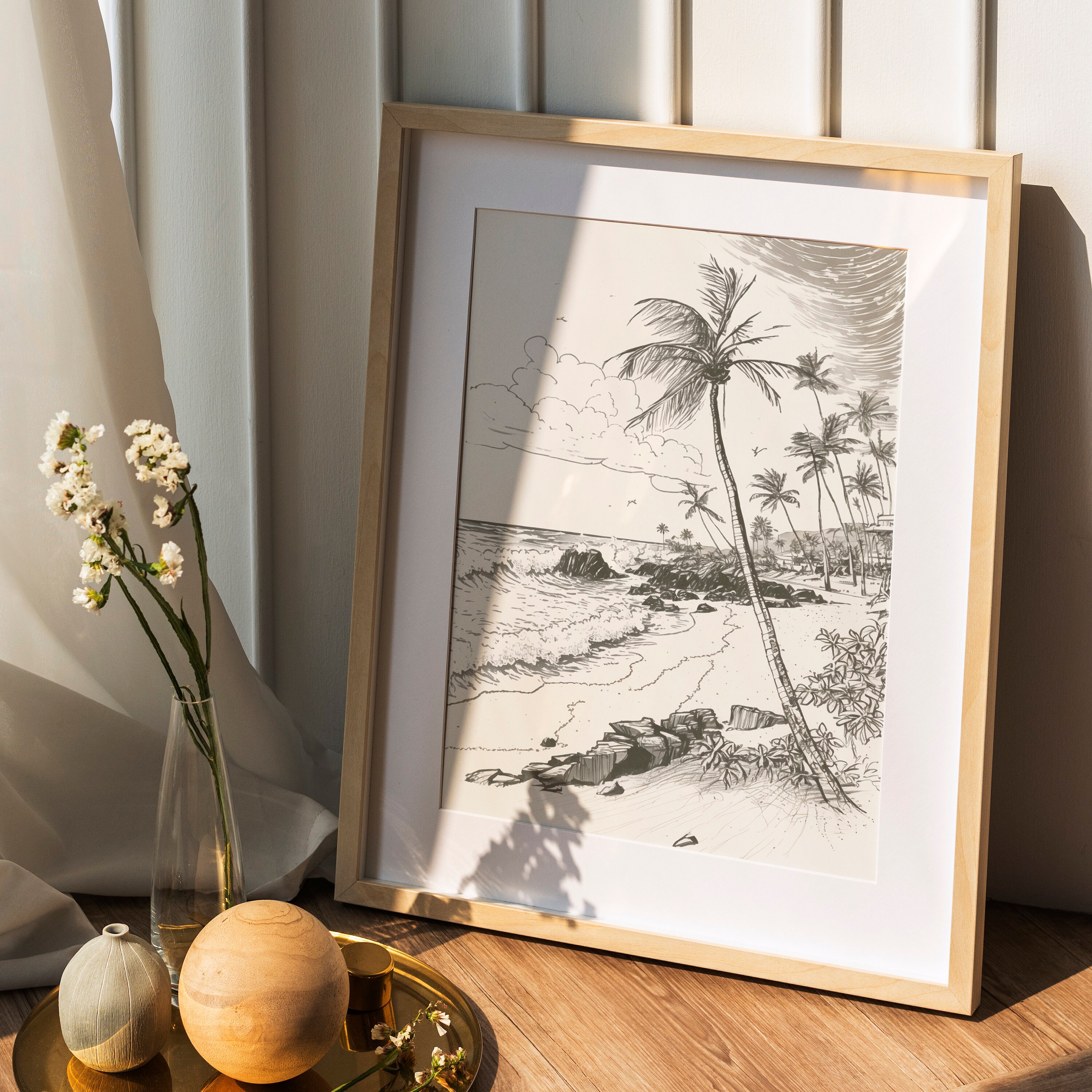 Hawaii Art Print, Instant Download, Hawaii Drawing, Hawai Poster