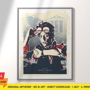 Marty McFly - Back to the Future - Iconic Movie Characters Poster
