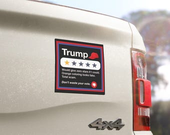 Trump Zero Stars Car Magnet, 2024 Election, Political Bumper