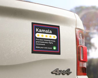 Kamala 5 stars, make your vote count | 2024 Election Campaign Bumper Sticker | Harris For President | Vote 2024 Car magnet