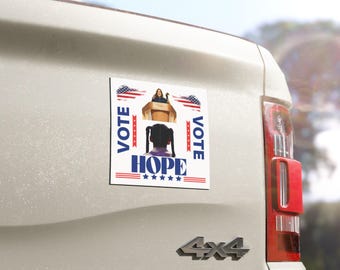 Girl Looking upto Kamala, Car Bumper Magnet | Political Car Bumper Magnet | 2026 Election Campaign Bumper Sticker | Vote 2026 Car magnet