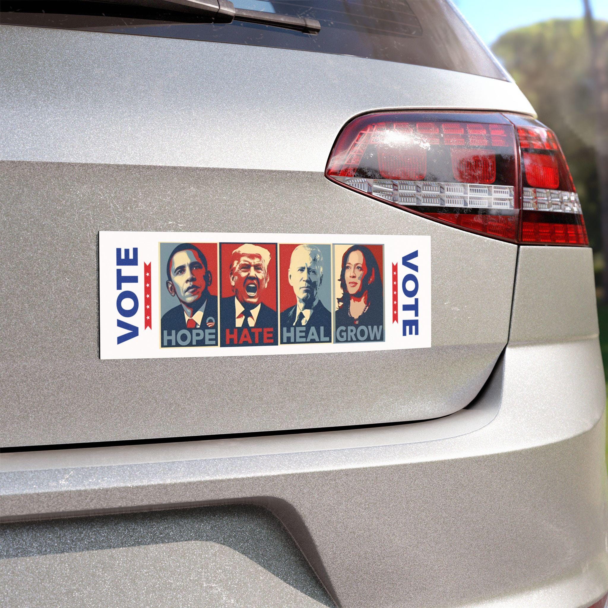 Hope Heal Grow magnetische bumpersticker | Automagneet | Bumpersticker verkiezingscampagne 2024 | Verkiezingscampagne 2024 | Kamala Harris 2024