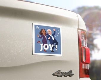 Joy Kamala Harris Walz auto bumpermagneet | Bumpermagneet president politieke auto van Kamala | Bumpersticker verkiezingscampagne 2024