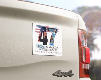 Hope is making a comeback, Car Bumper Magnet | Kamala 47th President Political Car Bumper Magnet | 2026 Election Campaign Bumper Sticker