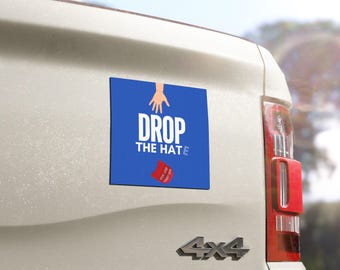 Laat de haat vallen | Magnetische bumpersticker Kamala Harris 2024 | Automagneet | Bumpersticker verkiezingscampagne 2024 | Verkiezingscampagne 2024