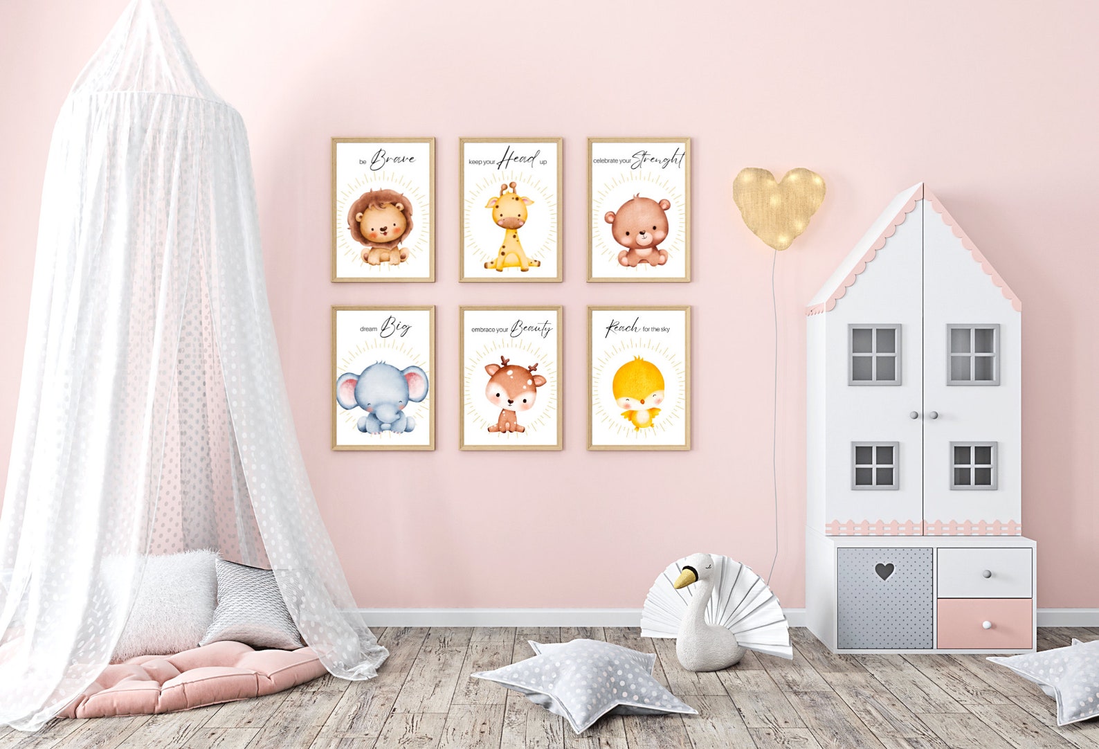 10 Baby Animals Nursery Wall Art Printables Nursery Room Wall Art Baby ...
