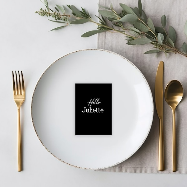 Elegant Modern Place Card Etsy