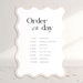 Wavy Order of the Day Sign Downloadable Digital Corjl Template Instant ...