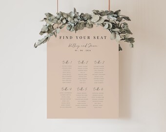 Table Plan Arch Arch Wedding Table Plan Printable Editable Digital Template Instant ...