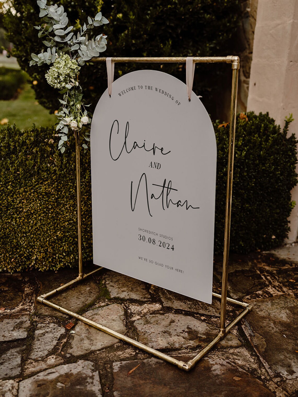 Stone Beige Wedding Welcome Sign Editable Instant Download Digital ...