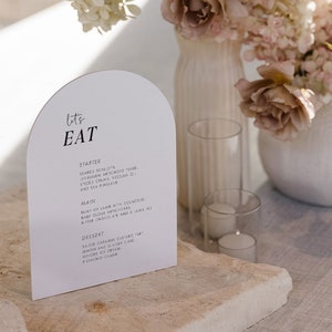 Arch Wedding Menu Instant Download Editable Corjl Digital Template UK ...