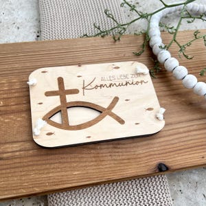 Holzkarte zur Kommunion I Kommunionskarte I Geldgeschenk I Geschenkkarte I Geldgeschenkkarte Holz I Geldgeschenk I Firmung I Konfirmation
