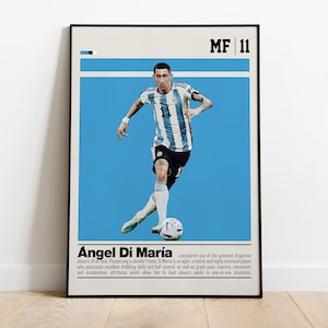 Poster Angel Di Maria Real Madrid, joueur de football, cadeau Di