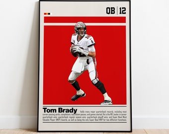 Tom Brady Digital Poster for Sports Fan Wall Art for Football Fans Modern Sports Decor for Bedroom & Office Digital Wall Art