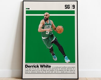 Derrick White Digital Poster for Sports Fan Wall Art for Basketball Fans Modern Sports Decor for Bedroom & Office Digital Wall Art