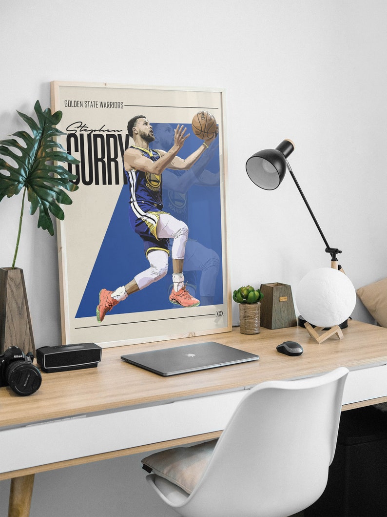 Digital Poster of Stephen Curry Poster for Sports Fan Wall Art for