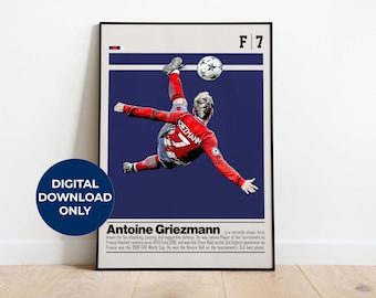 Andres Iniesta Digital Poster for Sports Fan Wall Art for Soccer