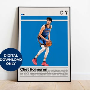 Chet Holmgren Digital Poster for Sports Fan Wall Art for Basketball Fans Modern Sports Decor for Bedroom & Office Digital Wall Art