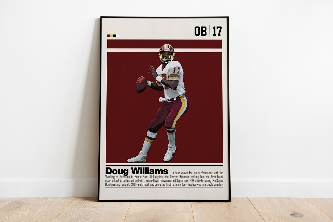 Digital Poster of Doug Williams Poster for Sports Fan Wall Art for