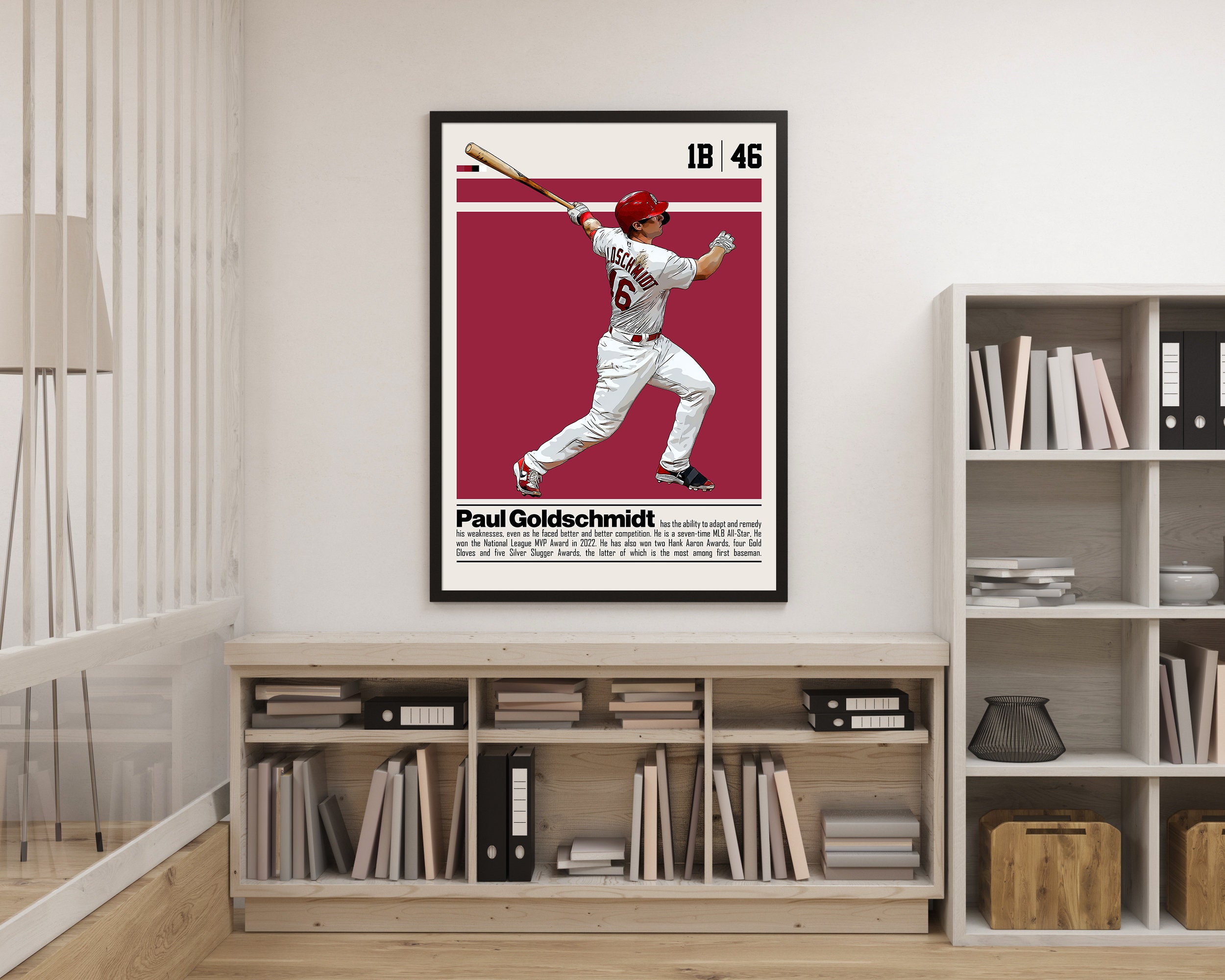Discover Paul Goldschmidt Poster for Sports Fan Wall Art for Baseball Fan Modern Sports Decor for Bedroom & Office Wall Art