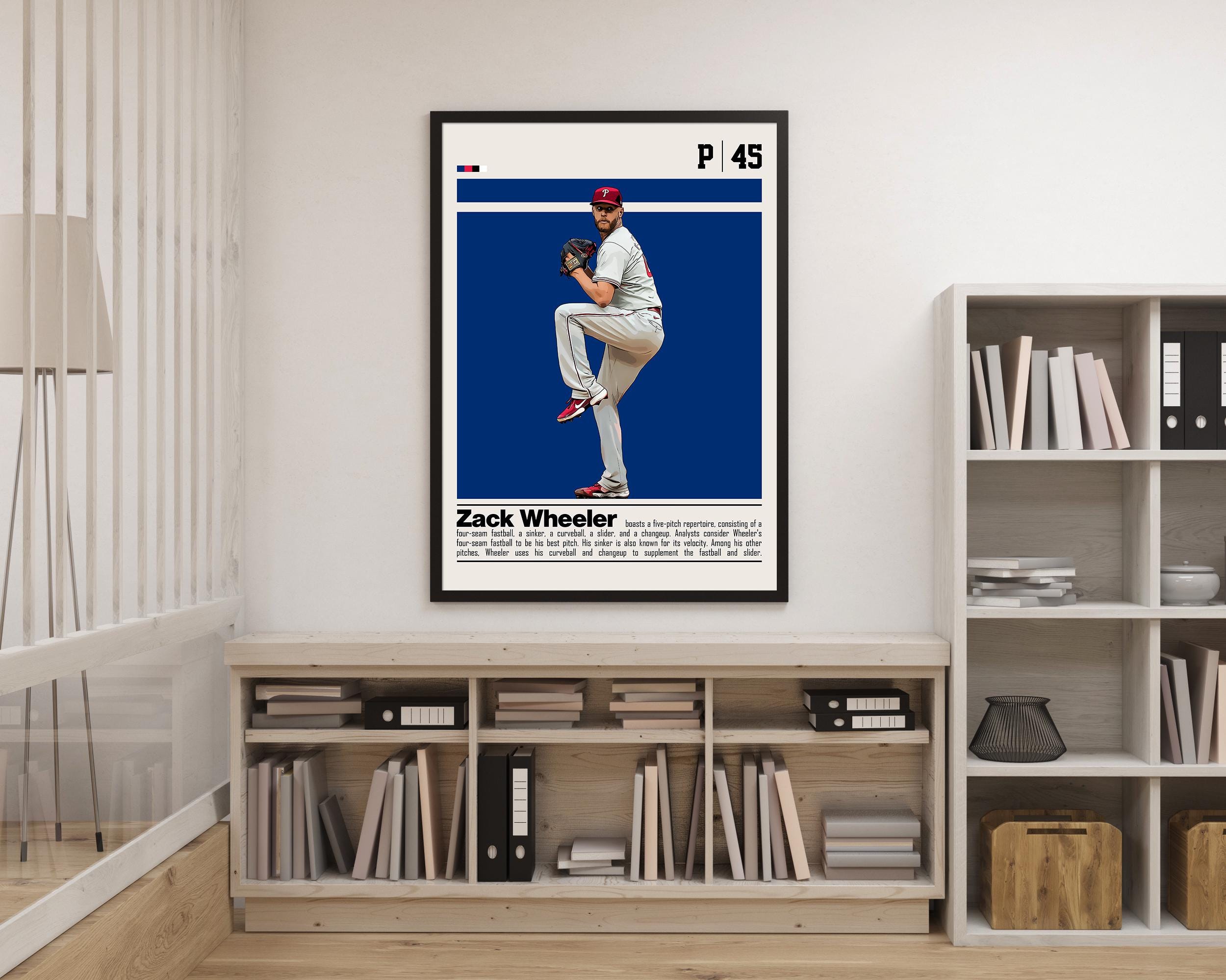 Discover Zack Wheeler Poster for Sports Fan Wall Art for Baseball Fans Modern Sports Decor for Bedroom & Office Wall Art