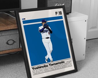 Yoshinobu Yamamoto Digital Poster for Sports Fan Wall Art for