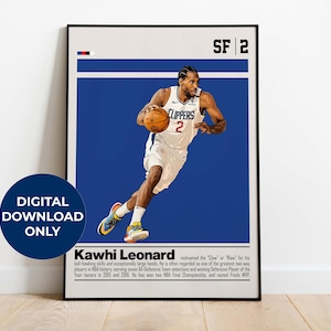Kawhi Leonard Digital Poster for Sports Fan Wall Art for Basketball Fans Modern Sports Decor for Bedroom & Office Digital Wall Art