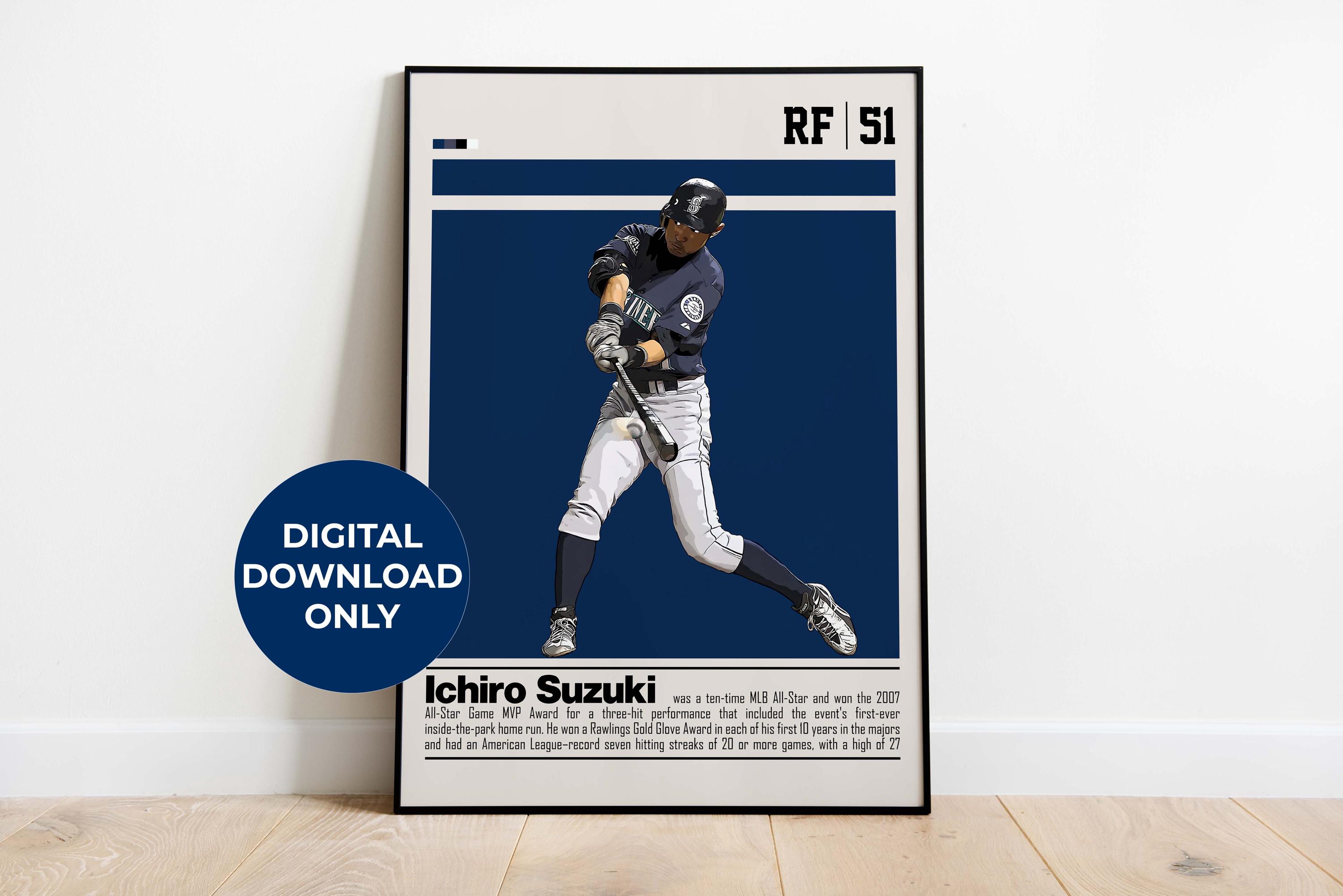 イチロー・スズキ デジタルポスター スポーツファン用 野球ファン用 