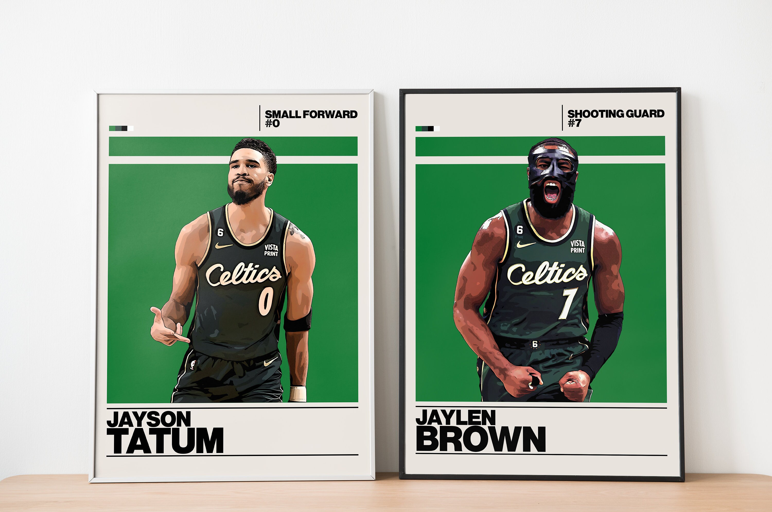 Boston Celtics Posters for Walls Jayson Tatum Jaylen Brown Marcus Smart  Poster Basketball Champion Wall Art Sports Superstar Poster Canvas for Home