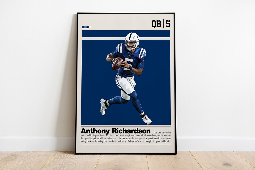 Anthony Richardson Digital Poster for Sports Fan Wall Art for Football