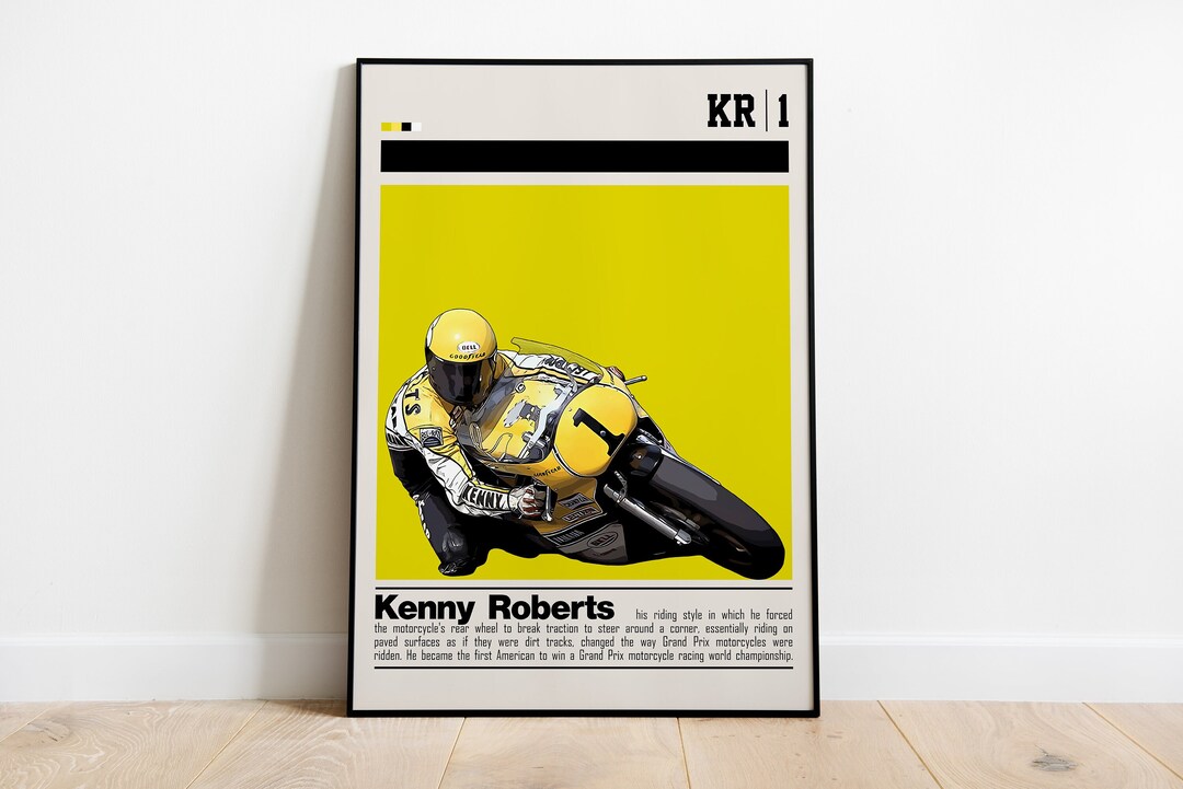 Digital Poster of Kenny Roberts Poster for Sports Fan Wall Art - Etsy