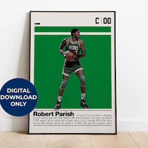 Robert Parish Digital Poster for Sports Fan Wall Art for Basketball Fans Modern Sports Decor for Bedroom & Office Digital Wall Art