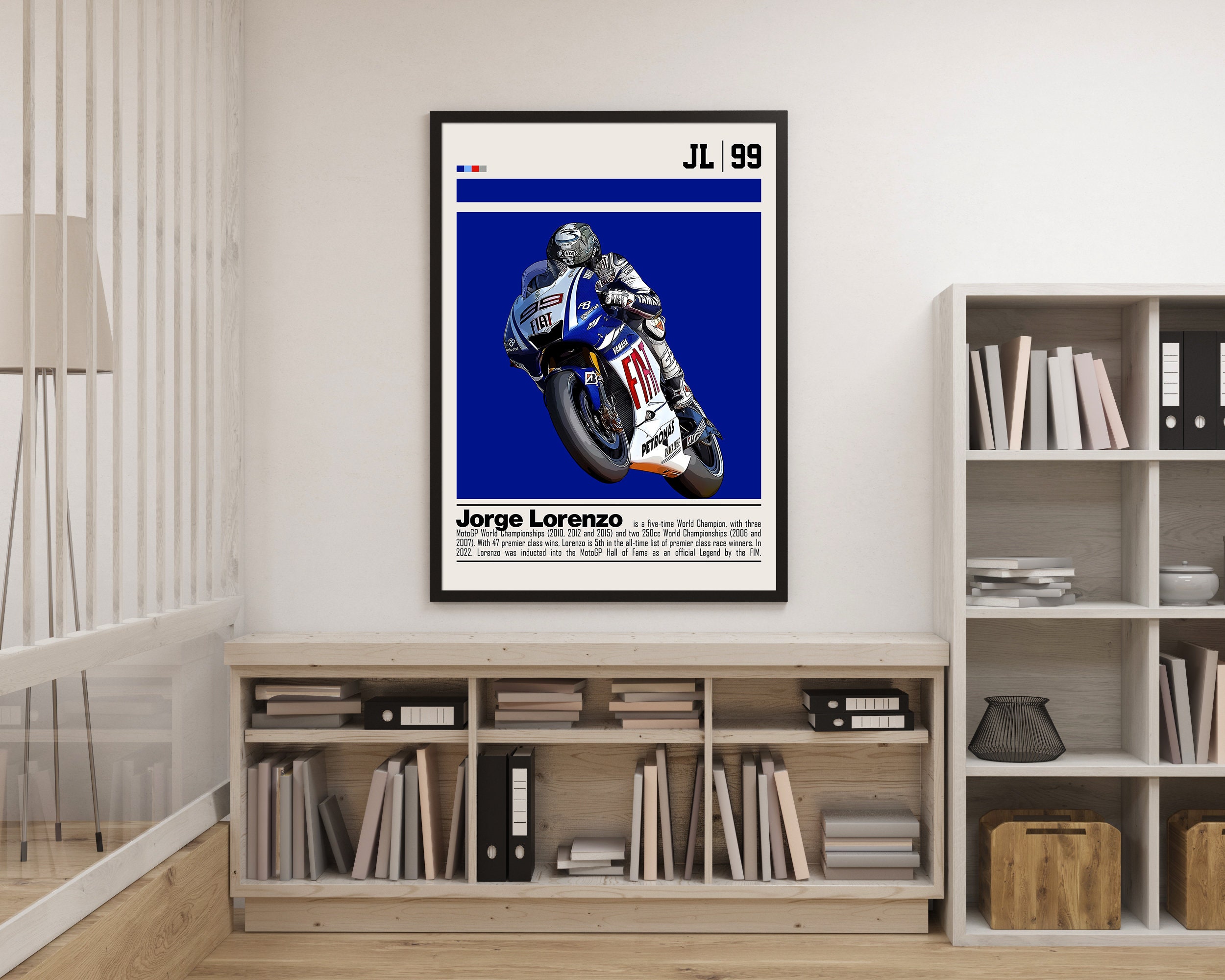 Jorge Lorenzo Digital Poster for Sports Fan Wall Art for Motogp 