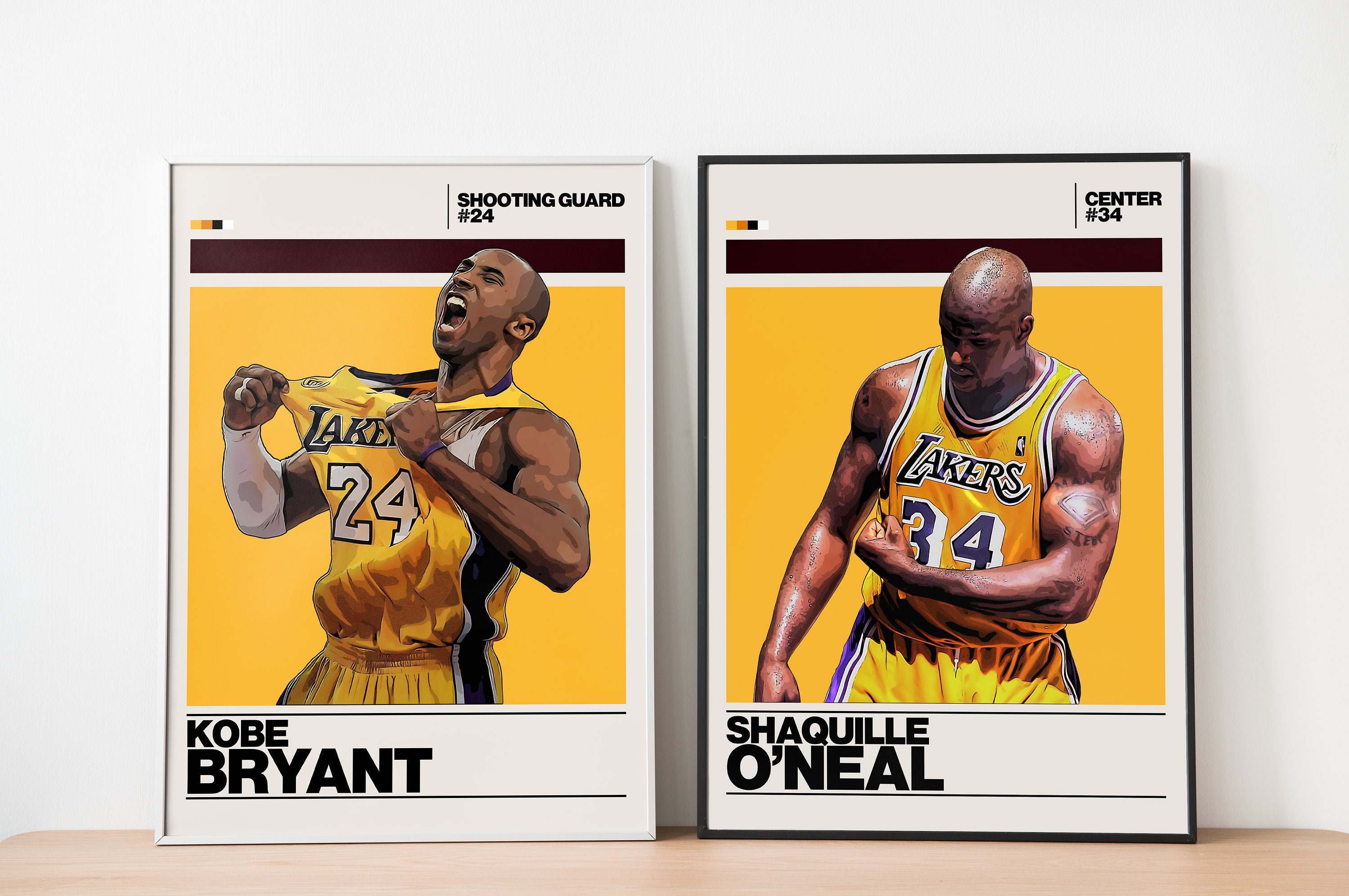  Lakers Los Angeles Legends Poster 36 x 24 Kareem, Shaq