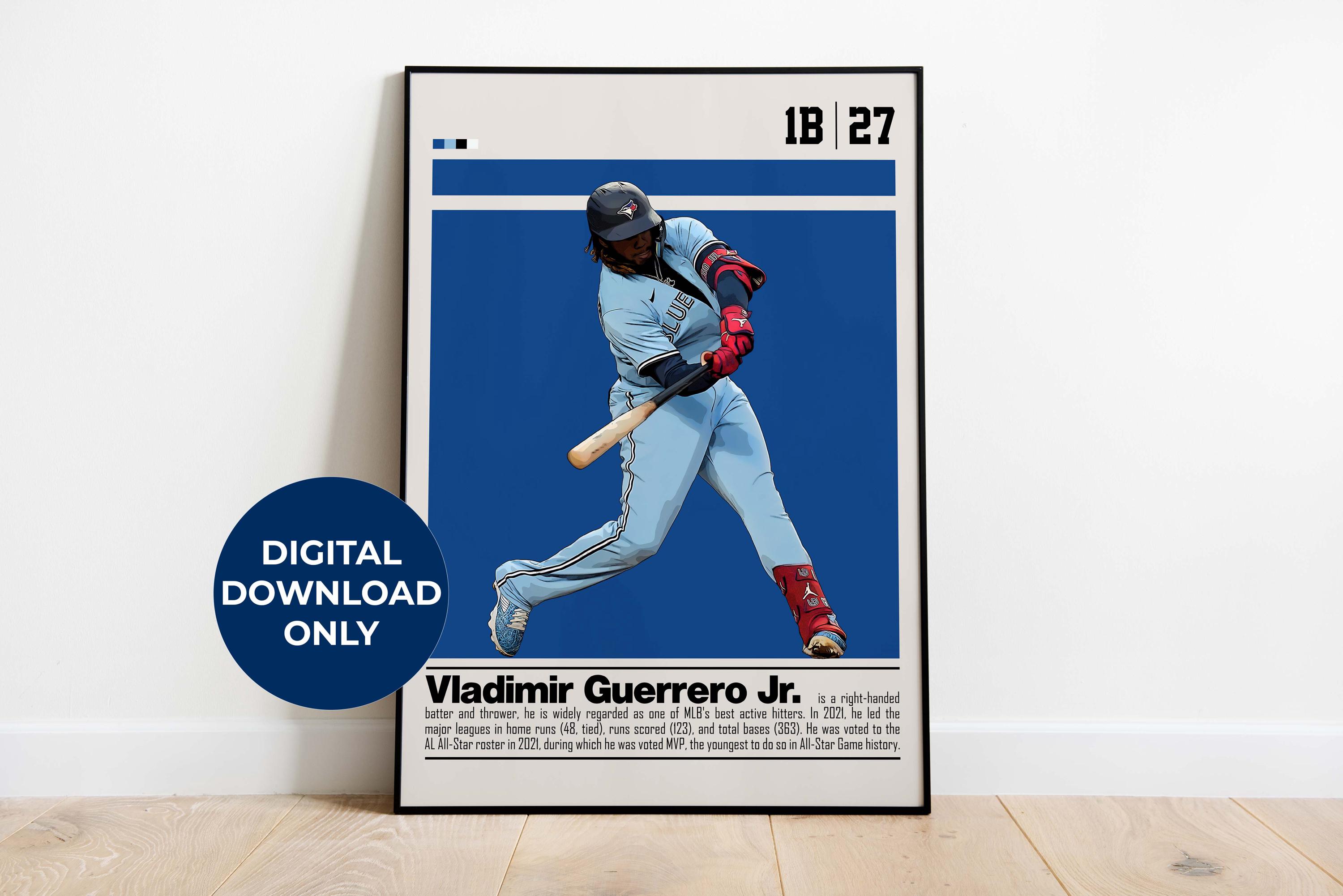 Vladimir Guerrero Jr Digital Poster for Sports Fan Wall Art for