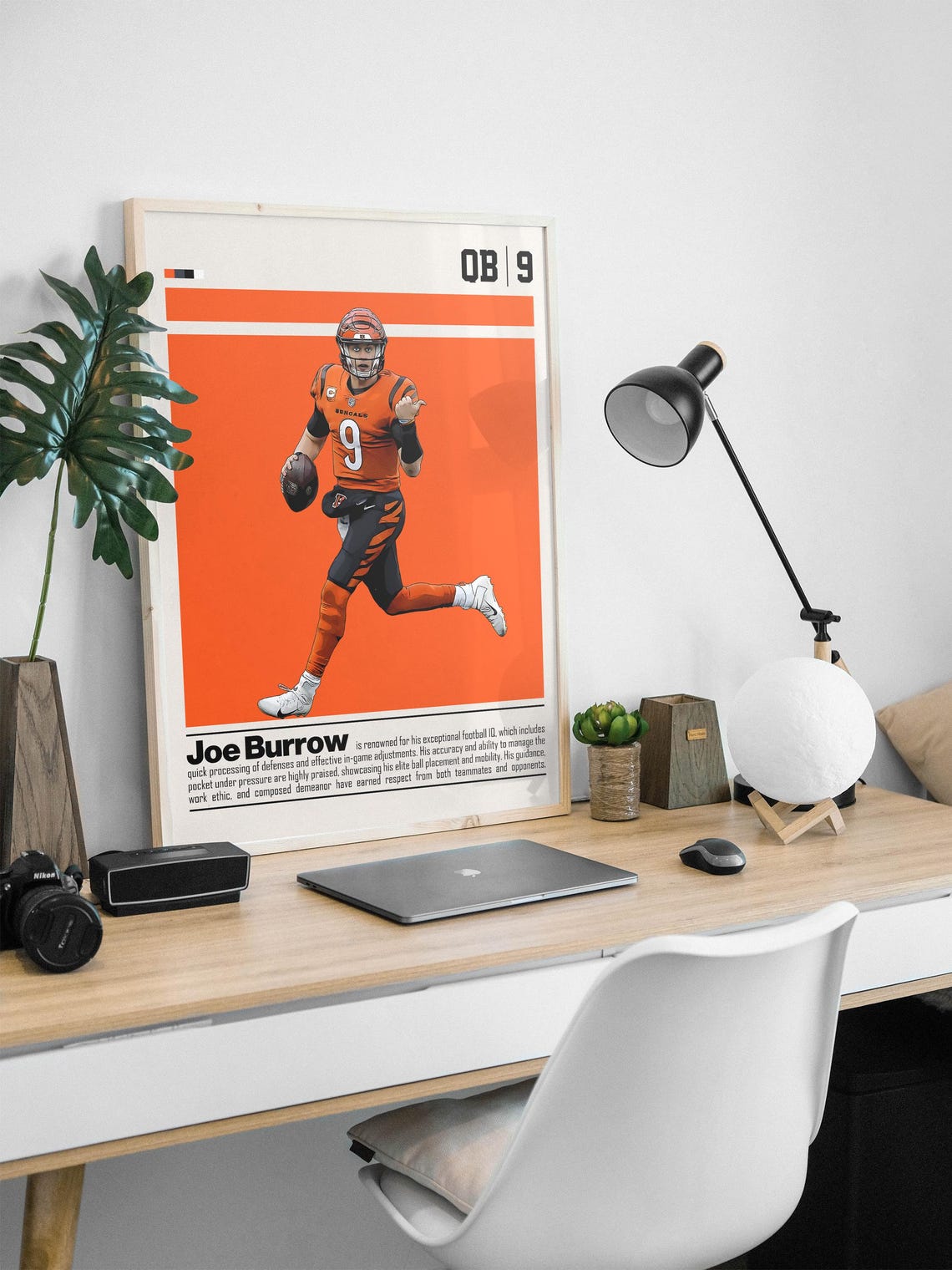 Joe Burrow Digital Poster for Sports Fan Wall Art for Football Fans — free download