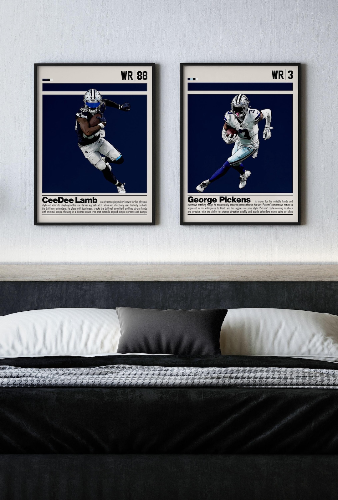 Ceedee Lamb George Pickens Digital Poster for Sports Fan Wall Art