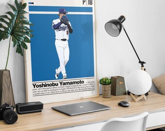 Yoshinobu Yamamoto Digital Poster for Sports Fan Wall Art for