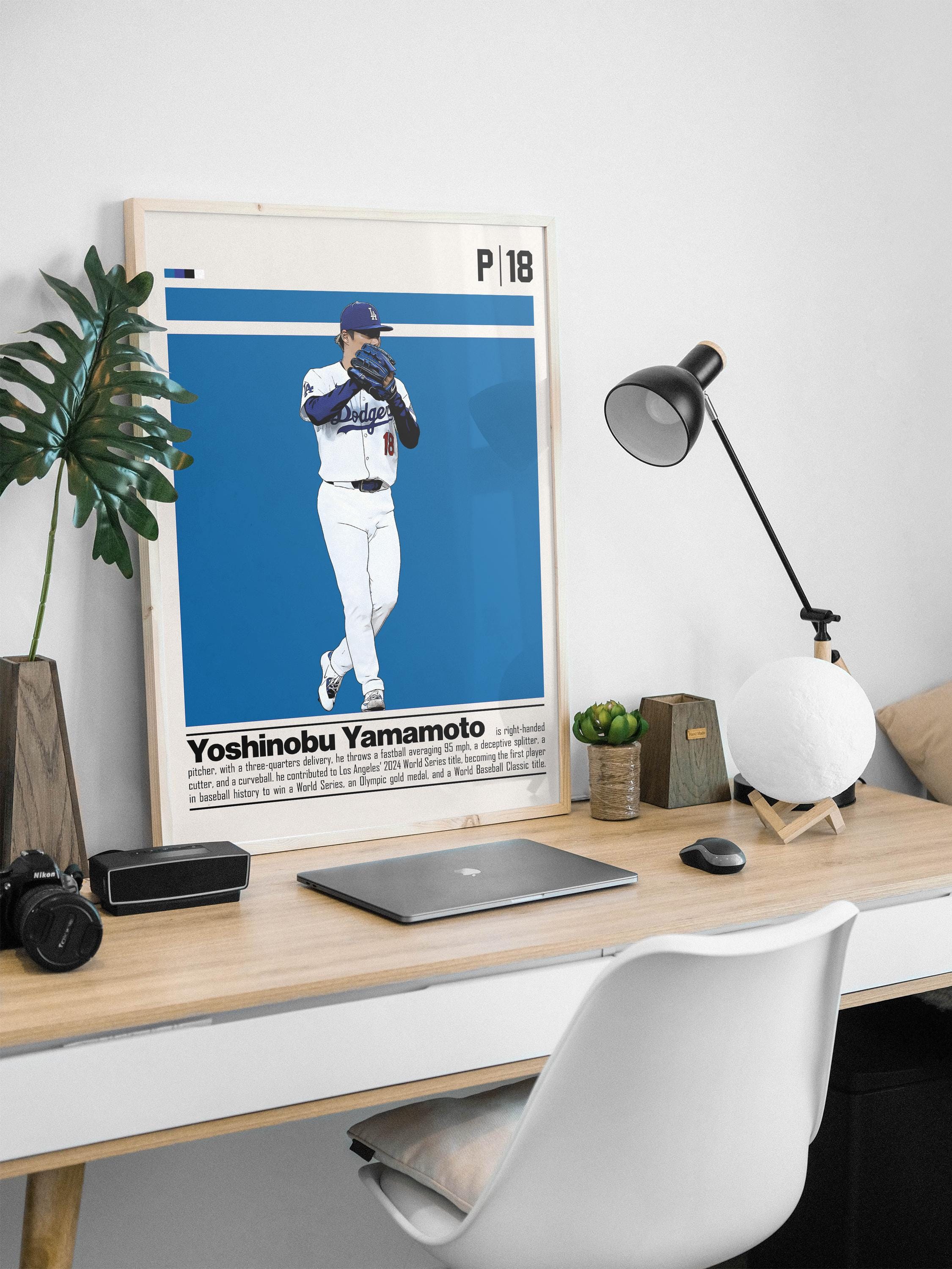 Yoshinobu Yamamoto Digital Poster for Sports Fan Wall Art for