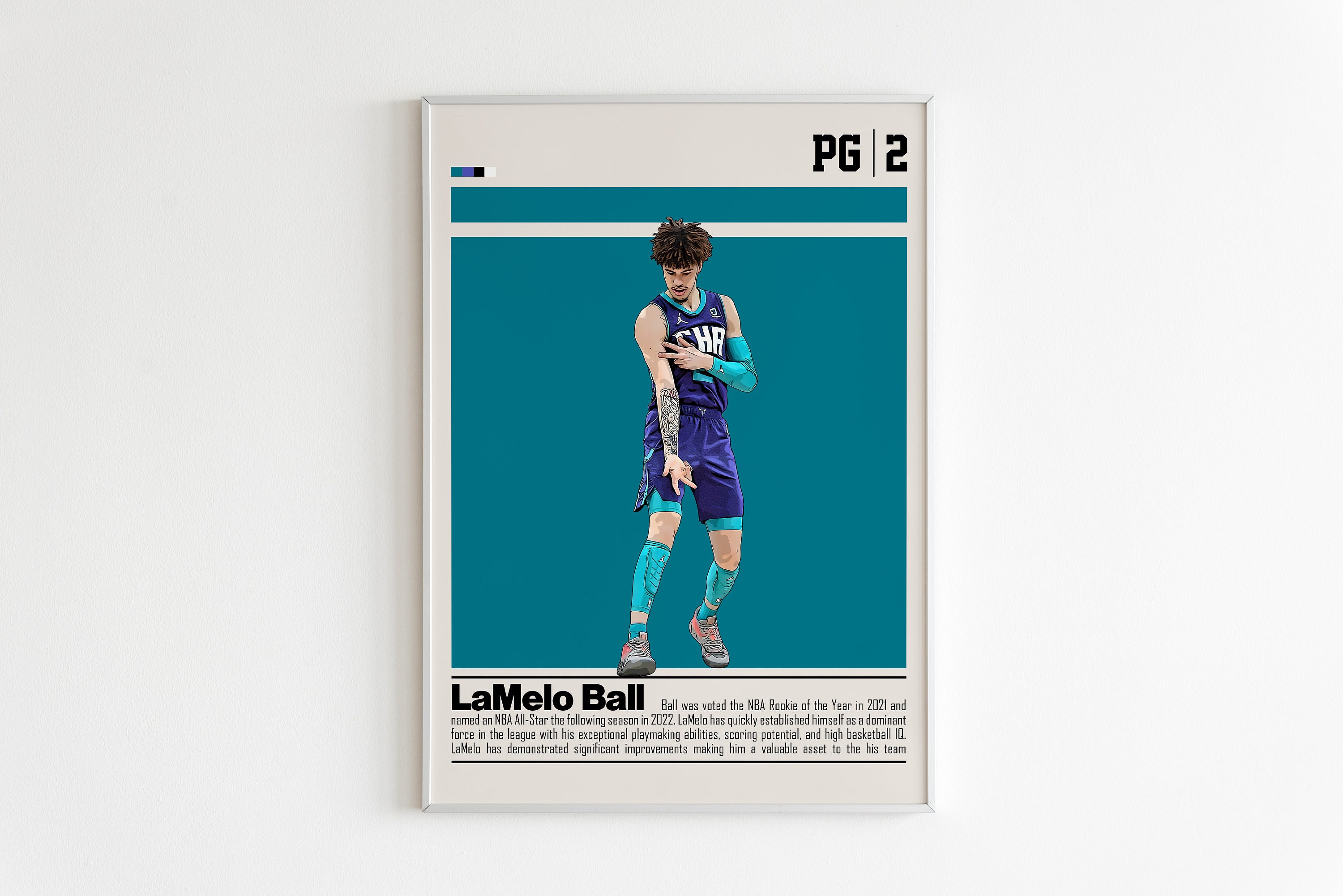 LaMelo Ball Poster for Sports Fan for Basketball Fans Modern Sports Decor