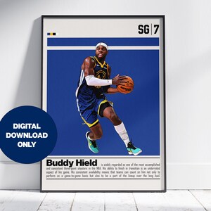 Buddy Hield Digital Poster for Sports Fan Wall Art for Basketball Fans Modern Sports Decor for Bedroom & Office Digital Wall Art